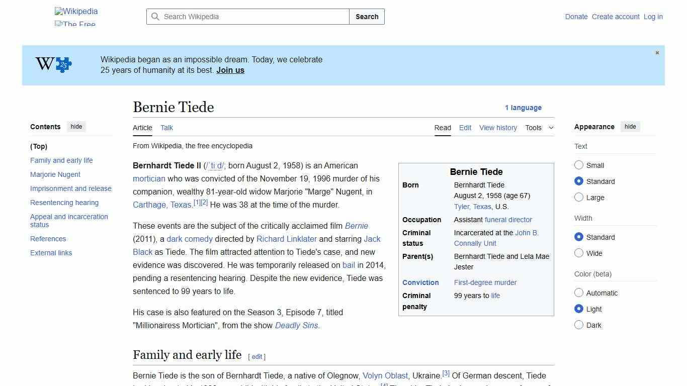 Bernie Tiede - Wikipedia